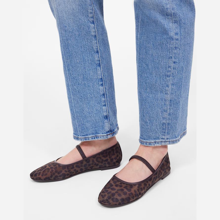 madewell the greta womens ballet flat leopard
