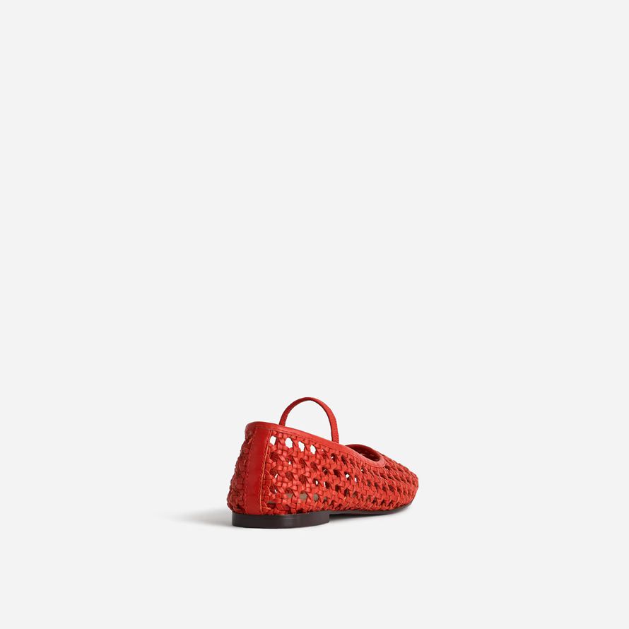 womens madewell the greta ballet flat red