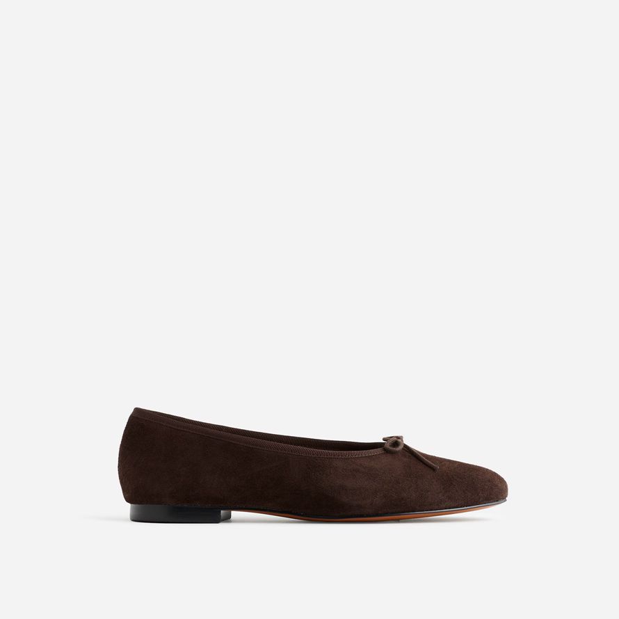 madewell the april womens ballet flat chocolate