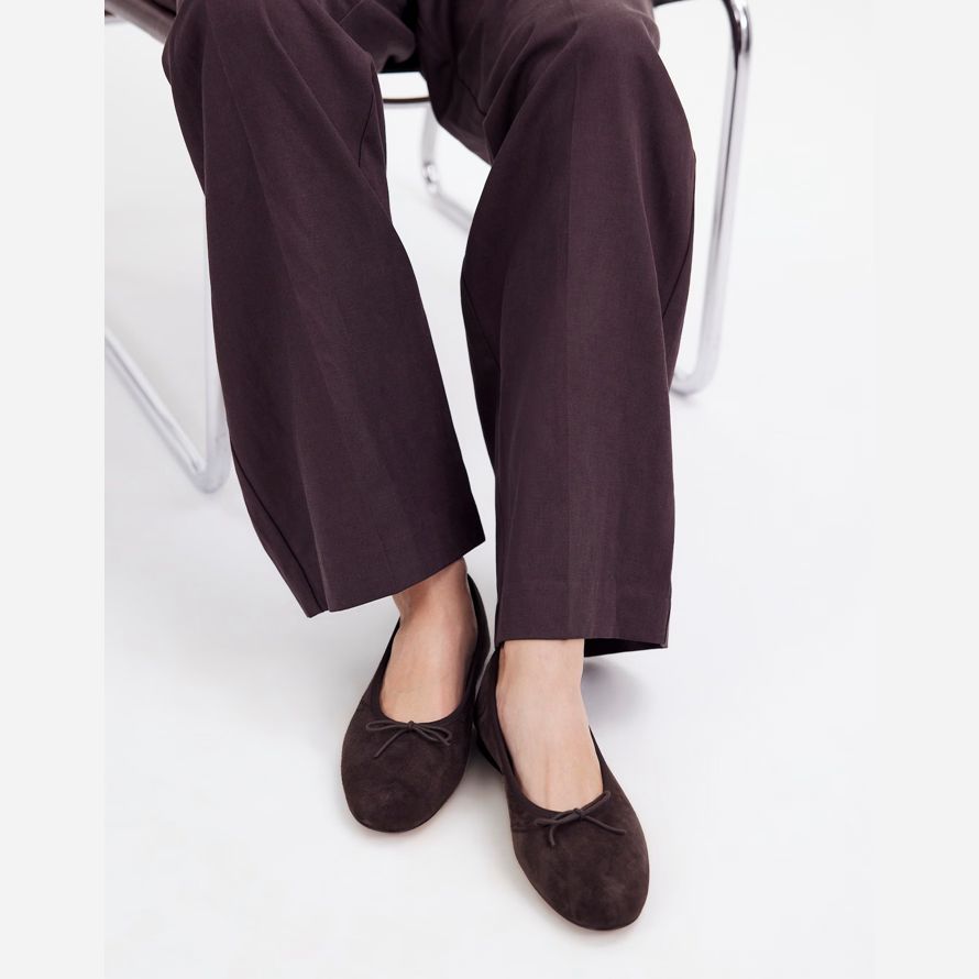 madewell the april womens ballet flat chocolate
