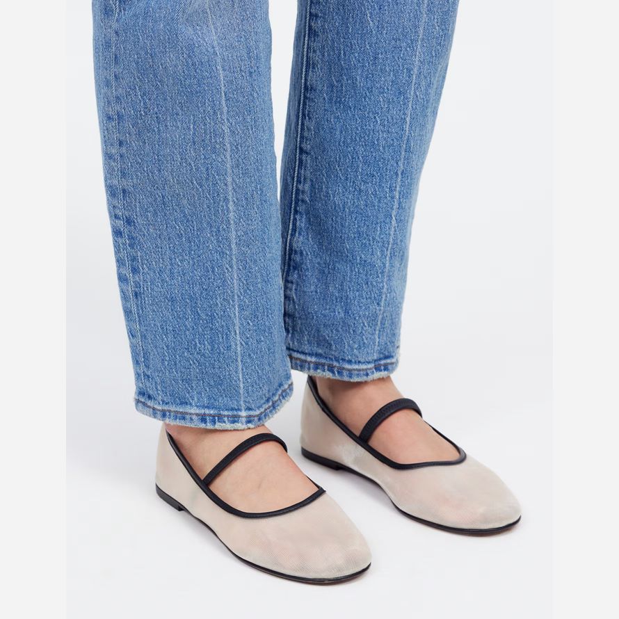 beige womens madewell the greta ballet flat