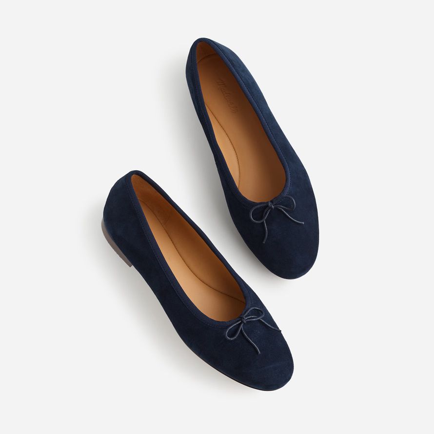 madewell the april womens ballet flat navy