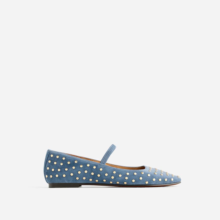 blue white madewell the greta womens ballet flat