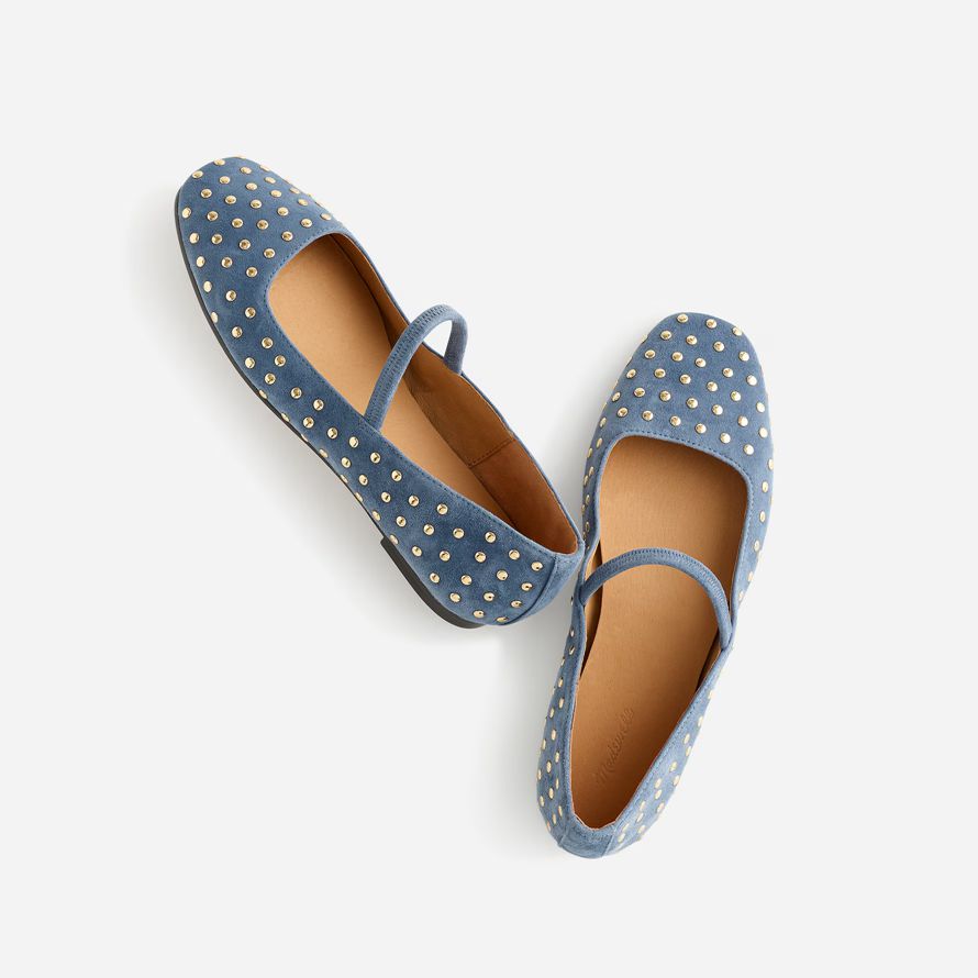 blue white madewell the greta womens ballet flat