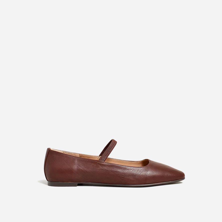 chocolate madewell the greta womens ballet flat