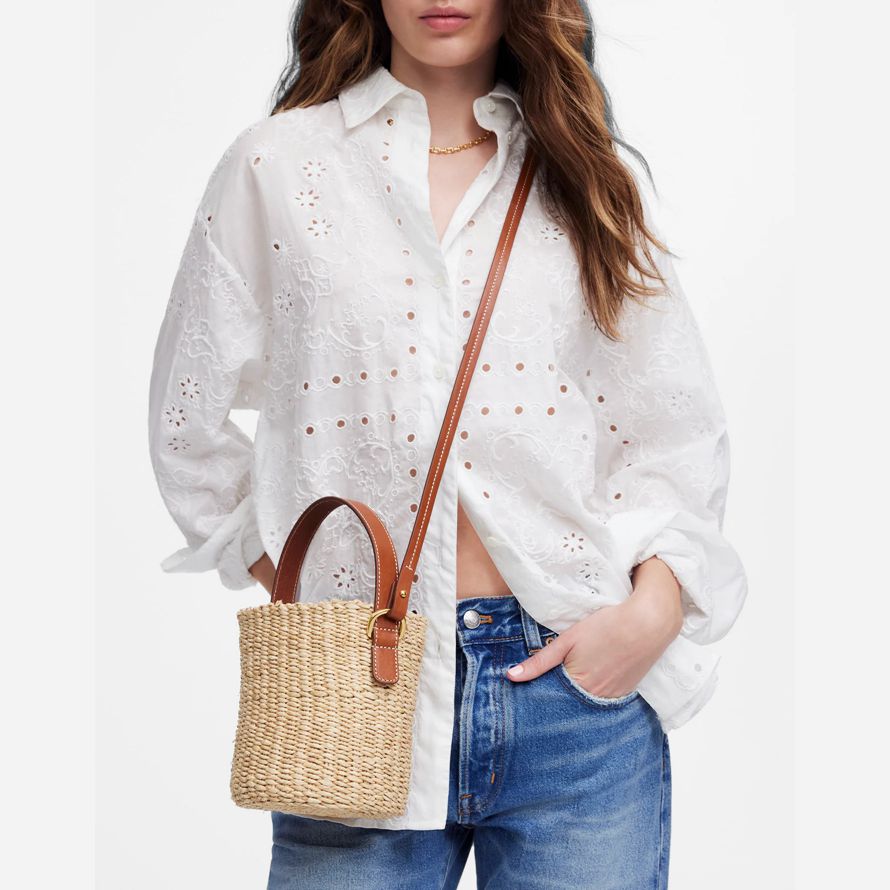 brown madewell the mini womens basket bag