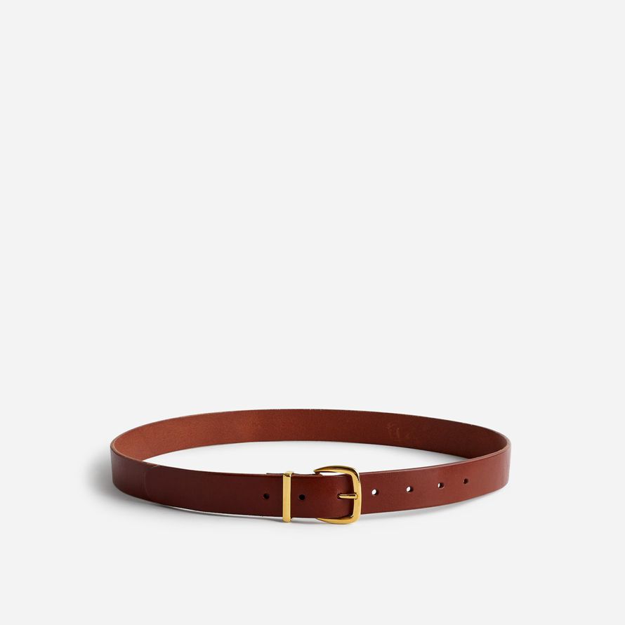 brown womens madewell the essential leather belt