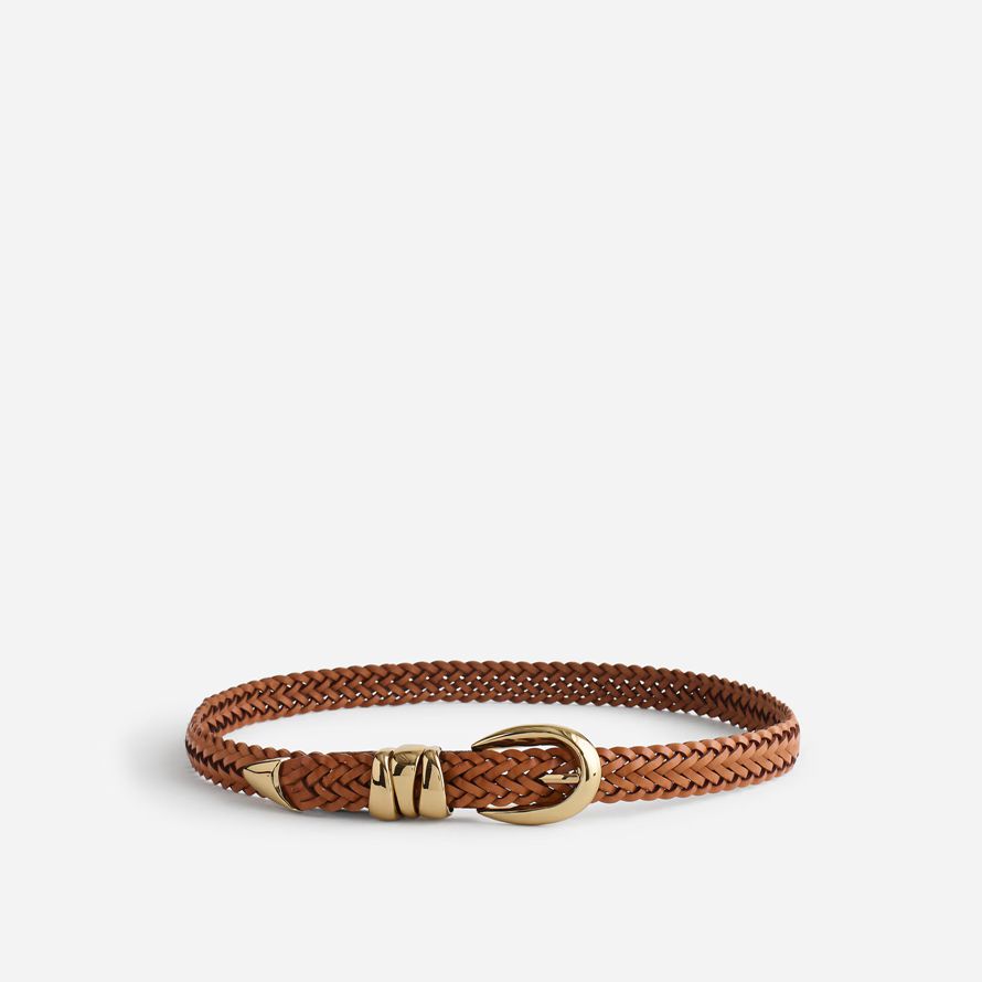 madewell triple metal keeper womens belt brown
