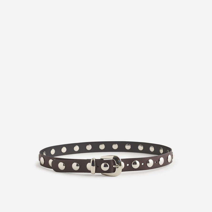 madewell studded western womens belt black
