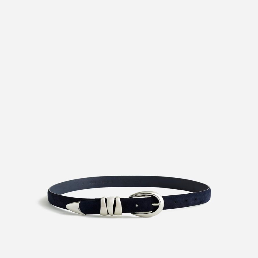 navy madewell triple metal keeper womens belt