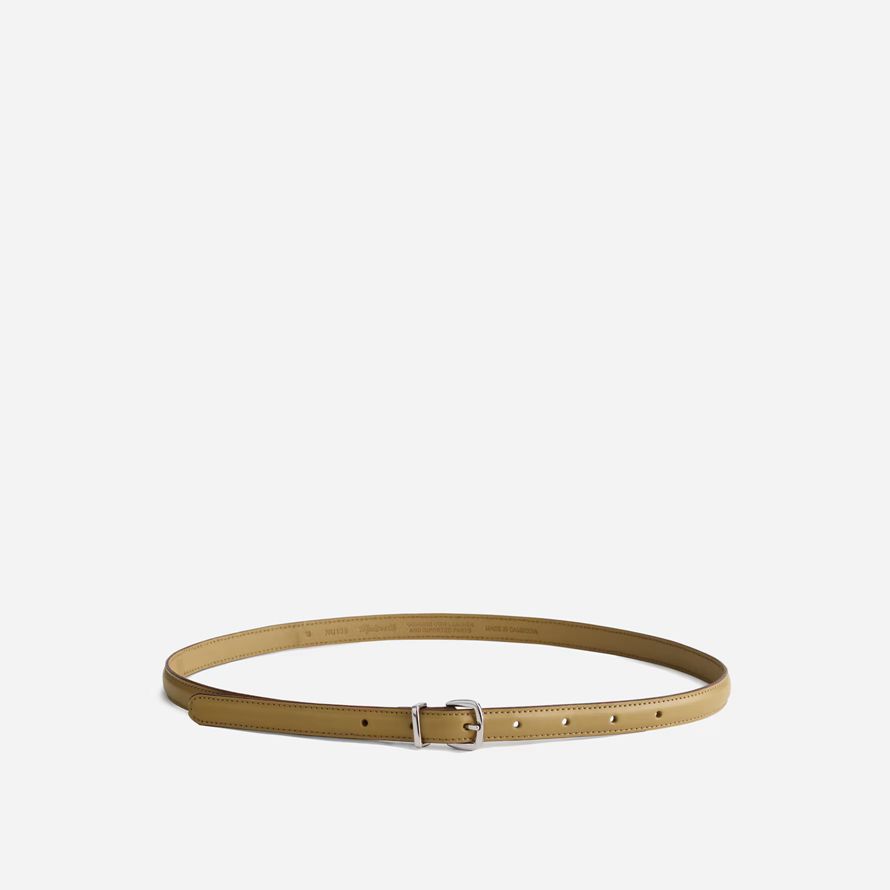 khaki olive madewell the essential skinny leather womens belt