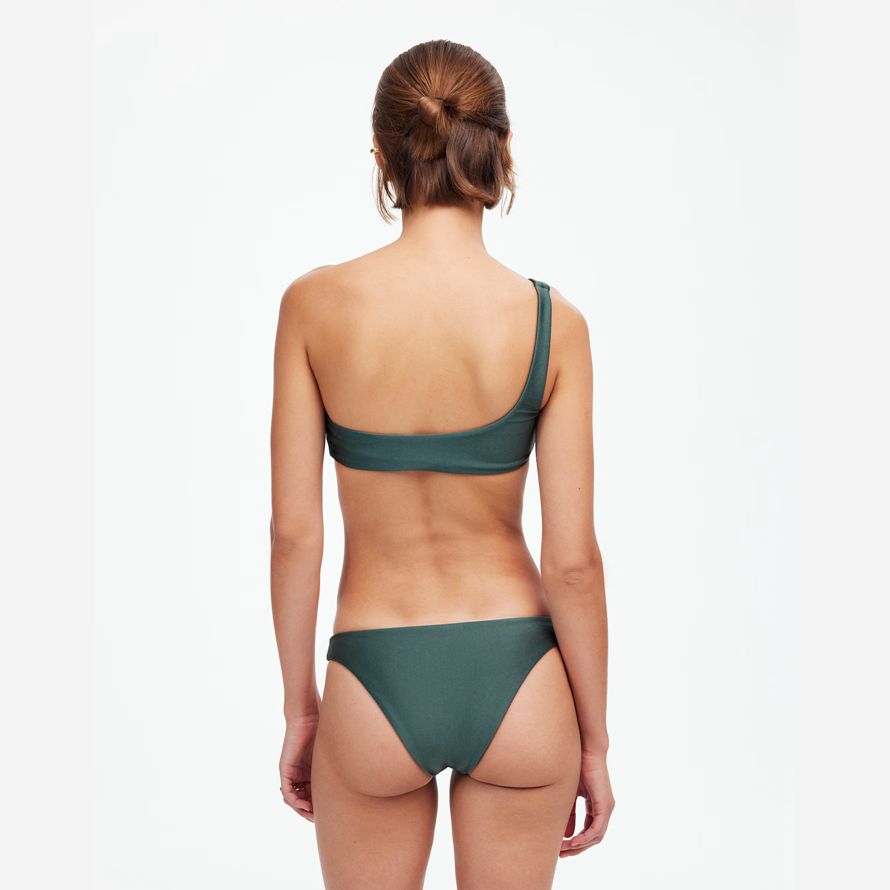 womens madewell jade swimᆴ most wanted bikini bottom dark green