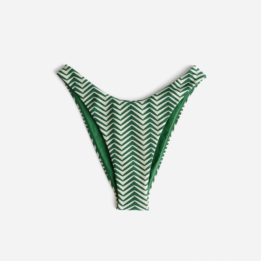 womens madewell zulu zephyr zig zag curve bikini bottom green