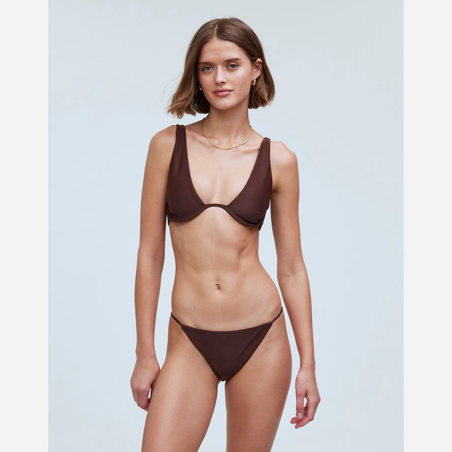 chocolate womens madewell jade swim bare minimum bikini bottom
