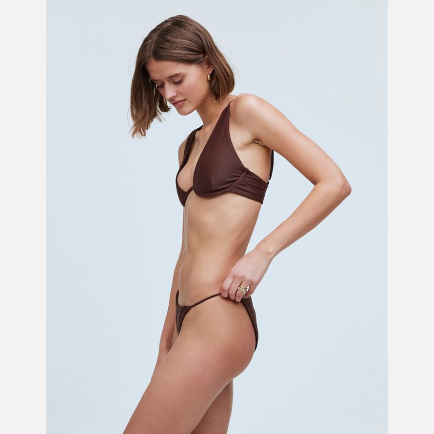 chocolate womens madewell jade swim bare minimum bikini bottom