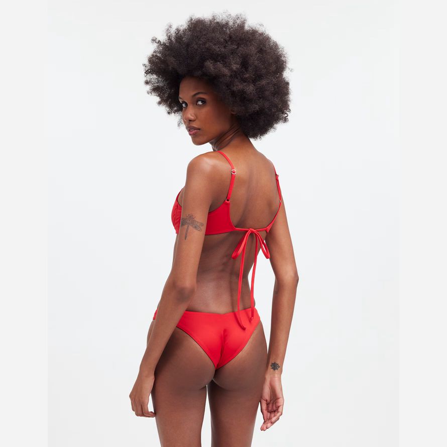 red womens madewell frankies bikinis enzo bikini bottom