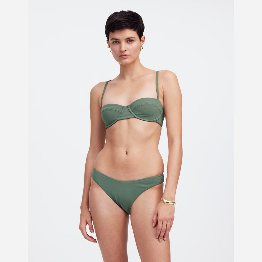 green womens madewell zulu zephyr eucalyptus textured bikini bottom