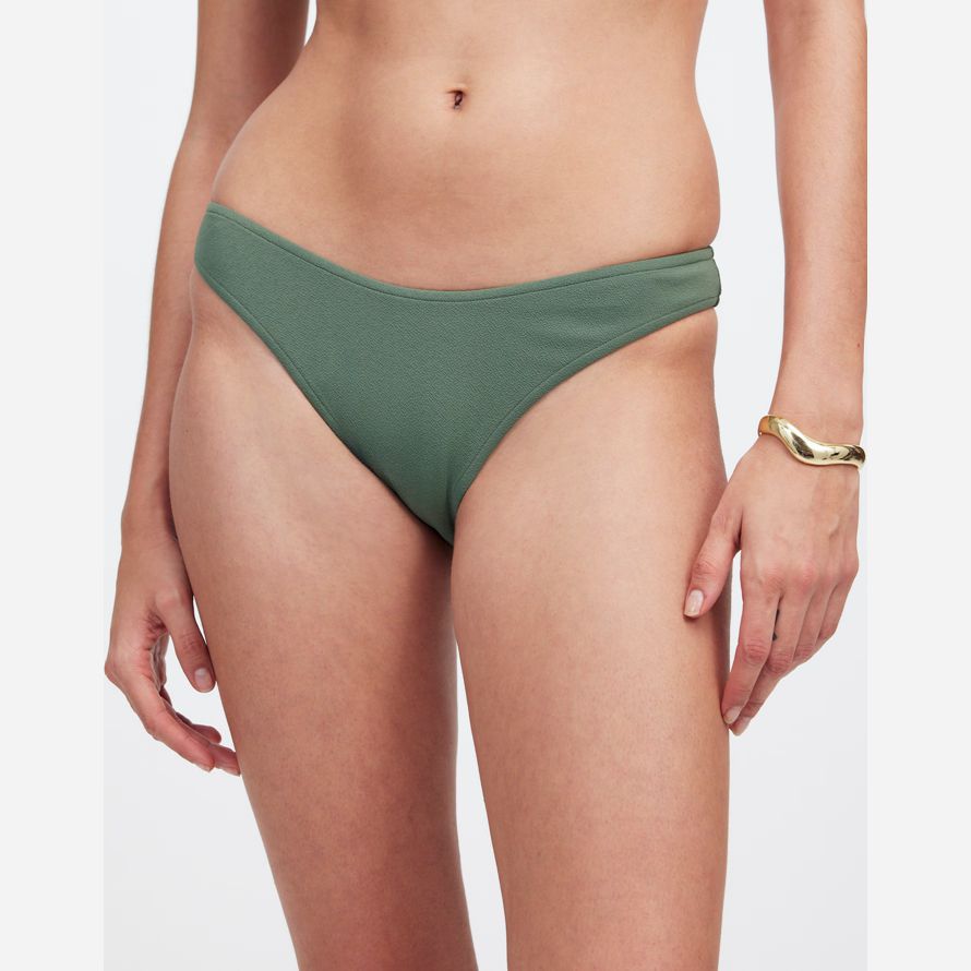 green womens madewell zulu zephyr eucalyptus textured bikini bottom