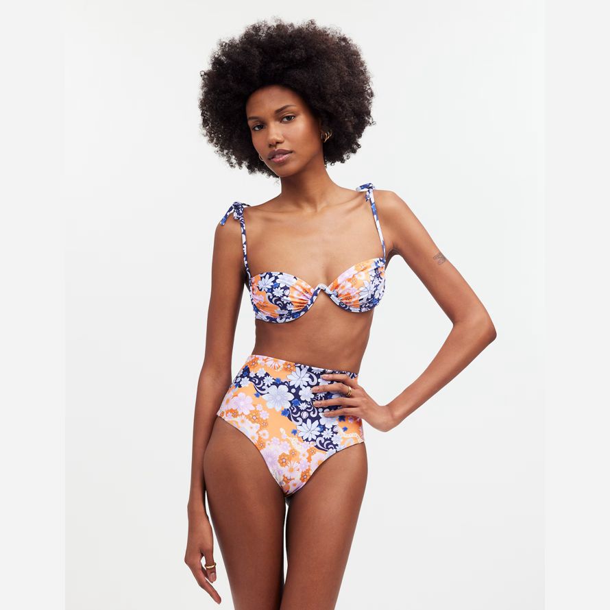 multicolor womens madewell agua bendita bikini top