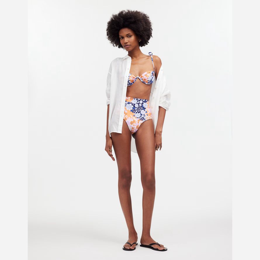 multicolor womens madewell agua bendita bikini top
