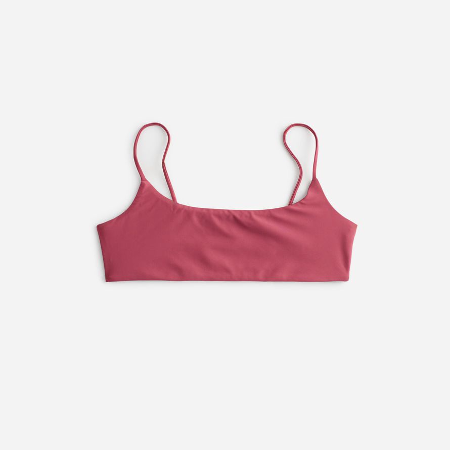 madewell jade swim muse scoop womens bikini top pink