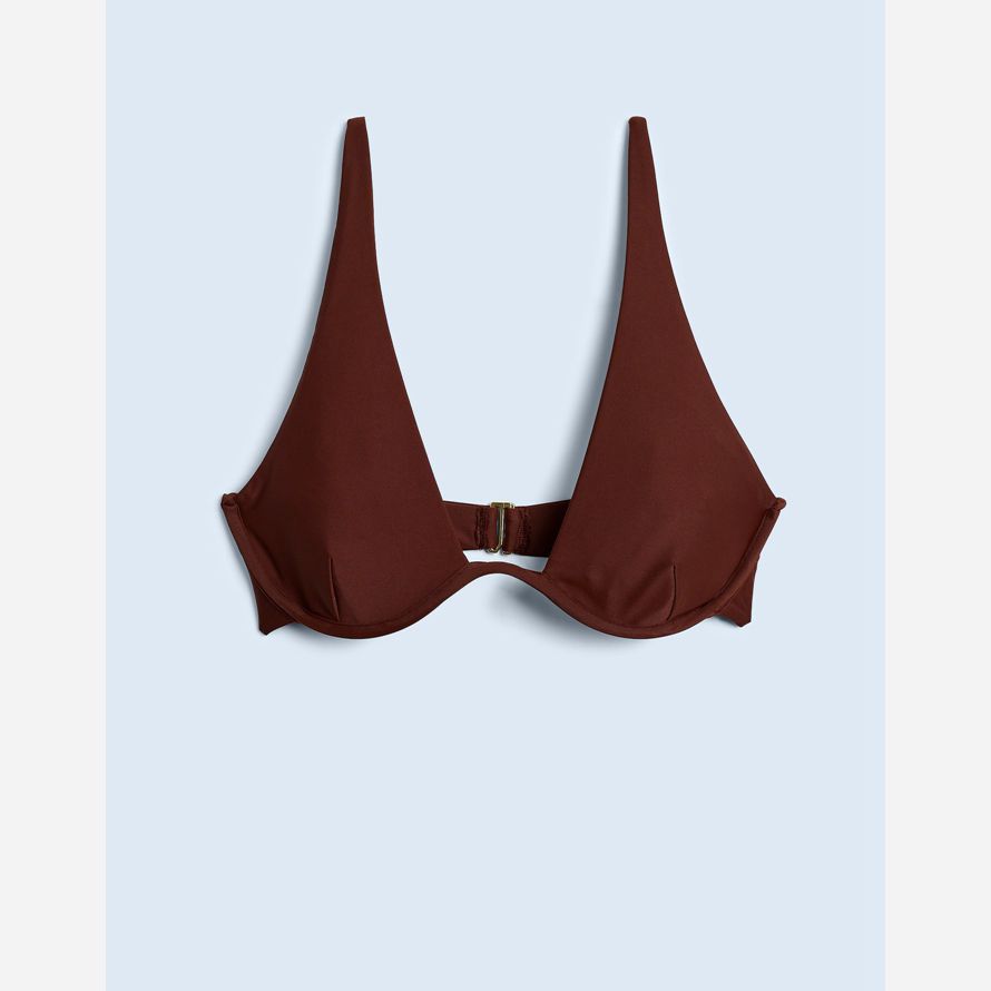 madewell jade swim paloma womens bikini top chocolate