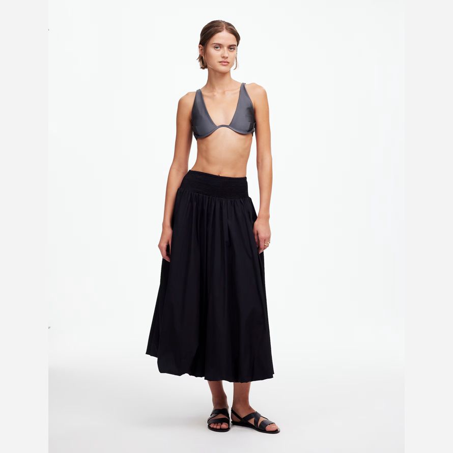 madewell jade swim paloma womens bikini top grey