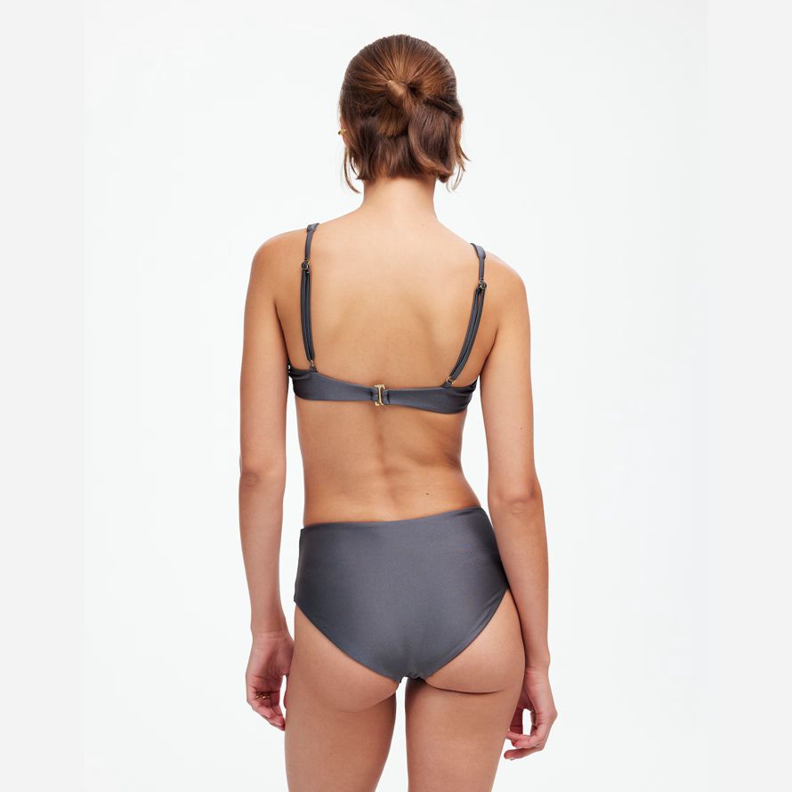 madewell jade swim paloma womens bikini top grey