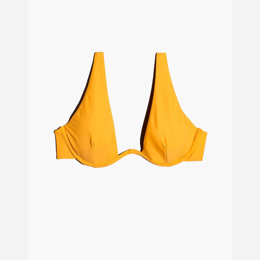 womens madewell jade swim paloma bikini top orange