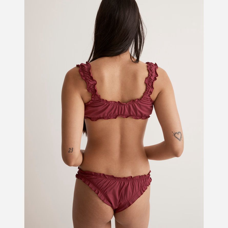madewell frankies colby womens bikini top red