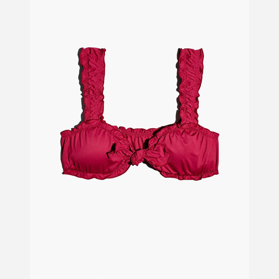 madewell frankies colby womens bikini top red