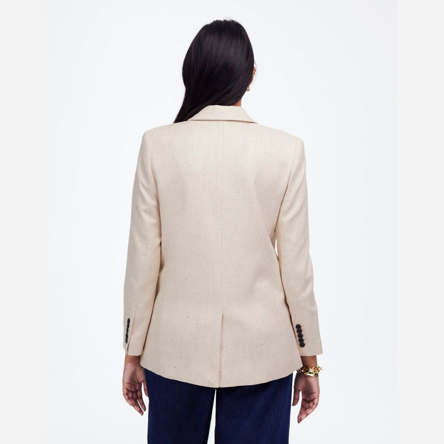 beige womens madewell the kline blazer