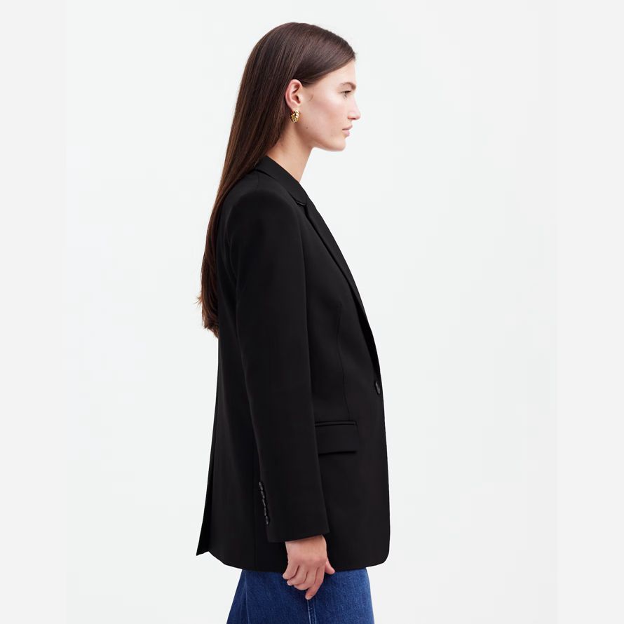 madewell the kline womens blazer black
