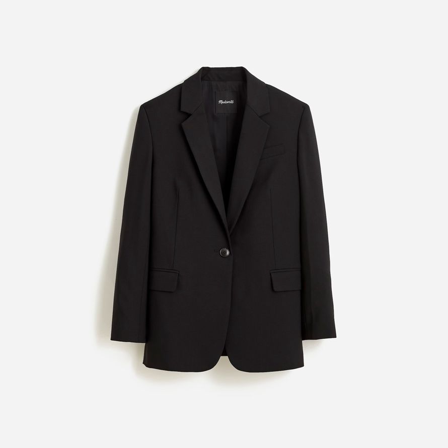 madewell the kline womens blazer black