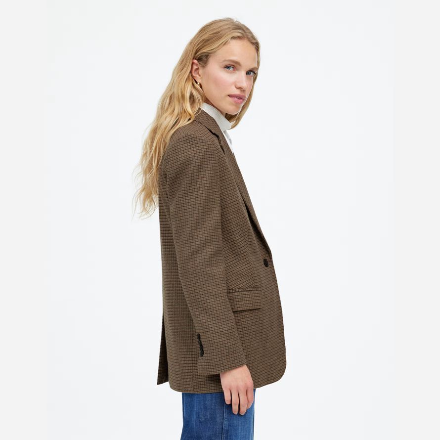 womens madewell the kline blazer brown