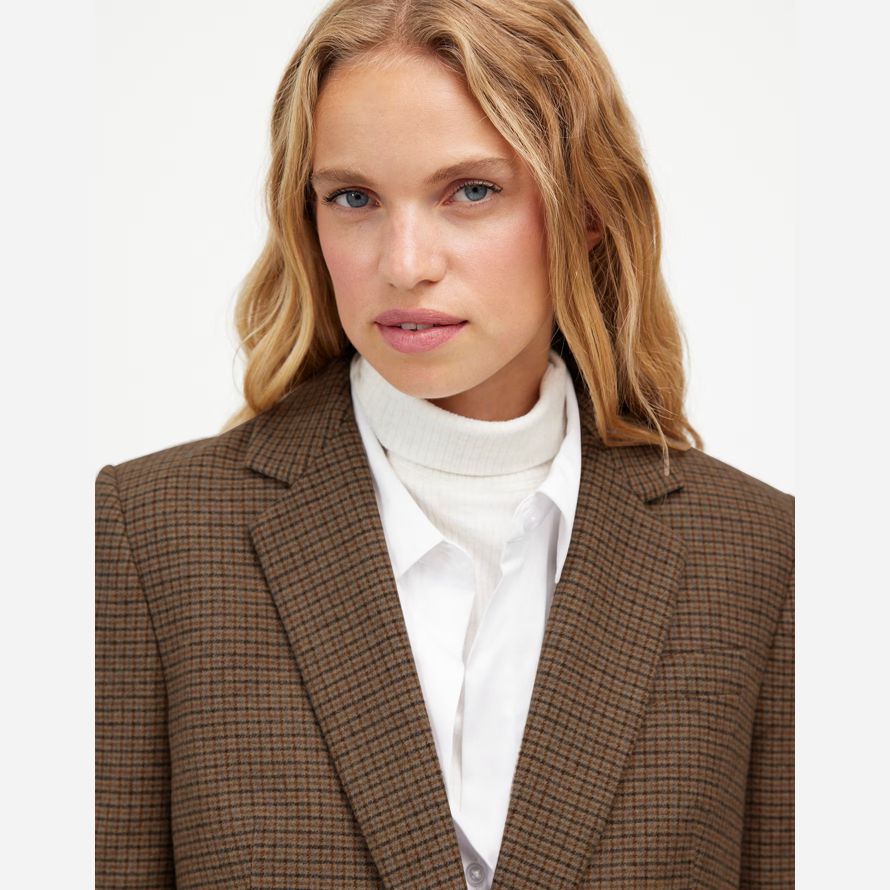 womens madewell the kline blazer brown