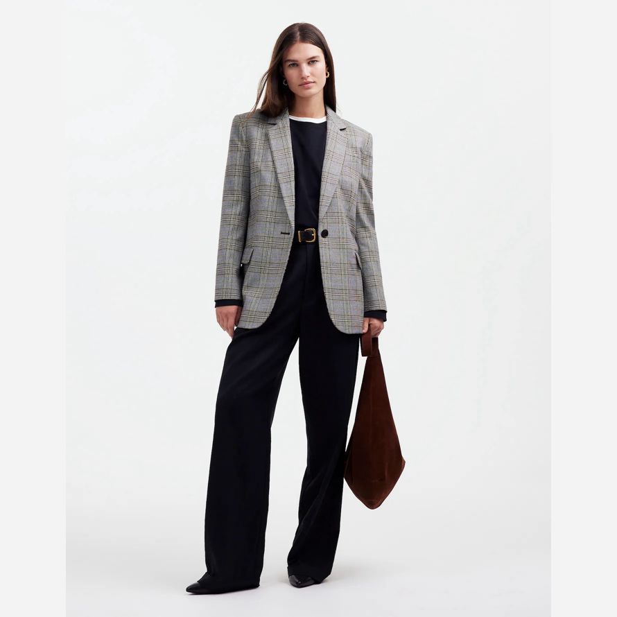 grey womens madewell the kline blazer