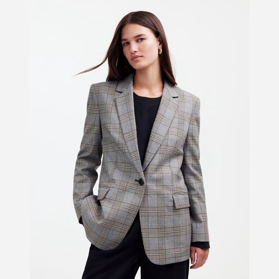 grey womens madewell the kline blazer