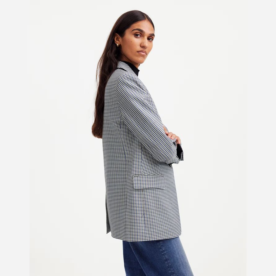 grey blue womens madewell the kline blazer