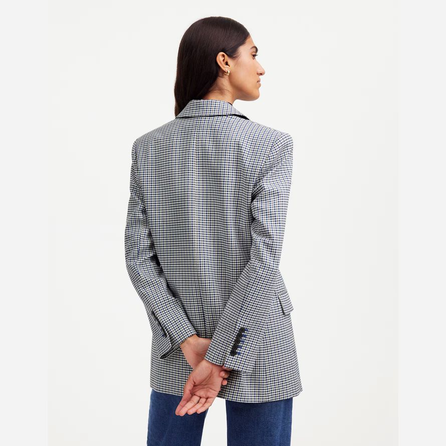 grey blue womens madewell the kline blazer