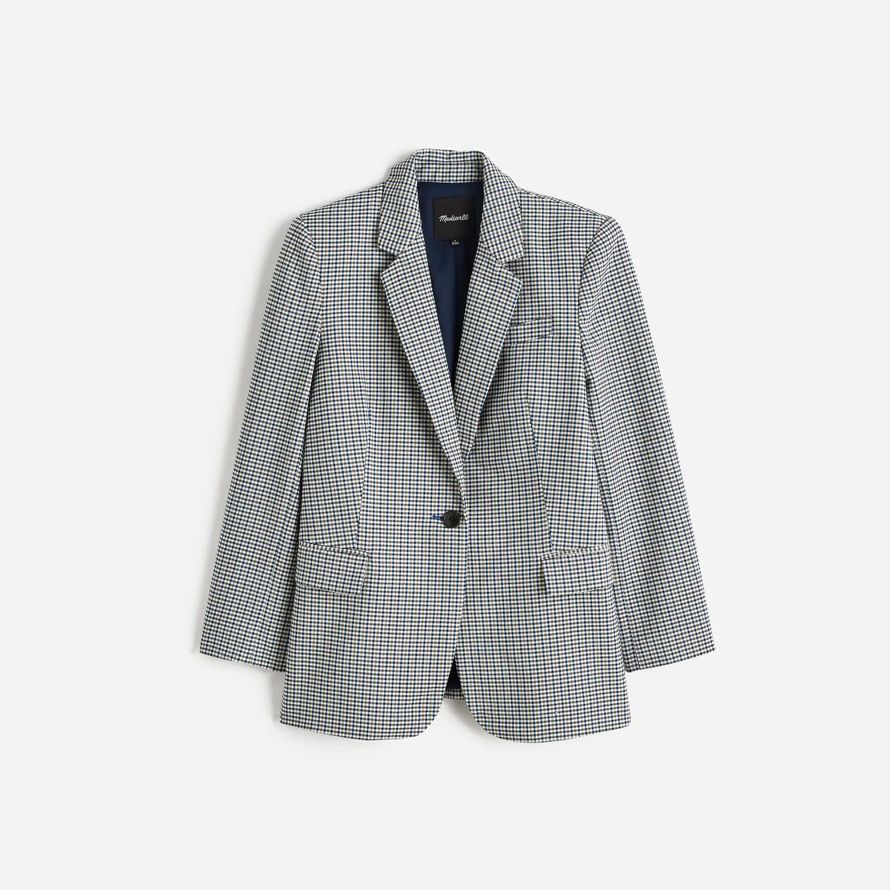 grey blue womens madewell the kline blazer
