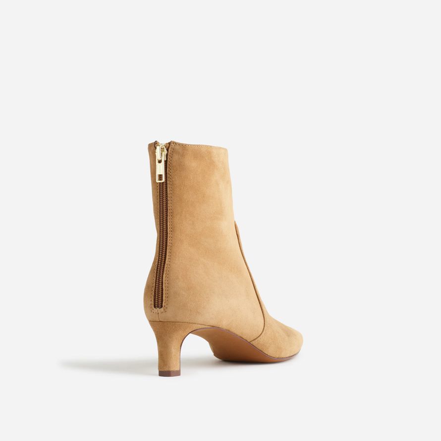 womens madewell the dimes kitten-heel boots brown
