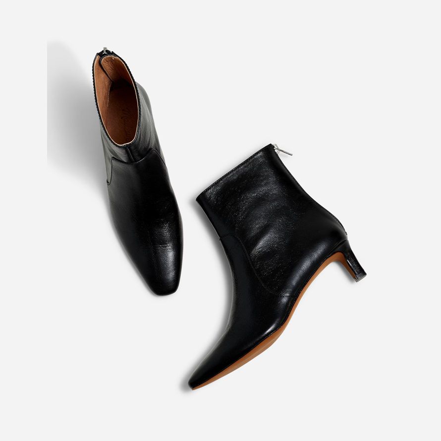 black madewell the dimes kitten-heel womens boots