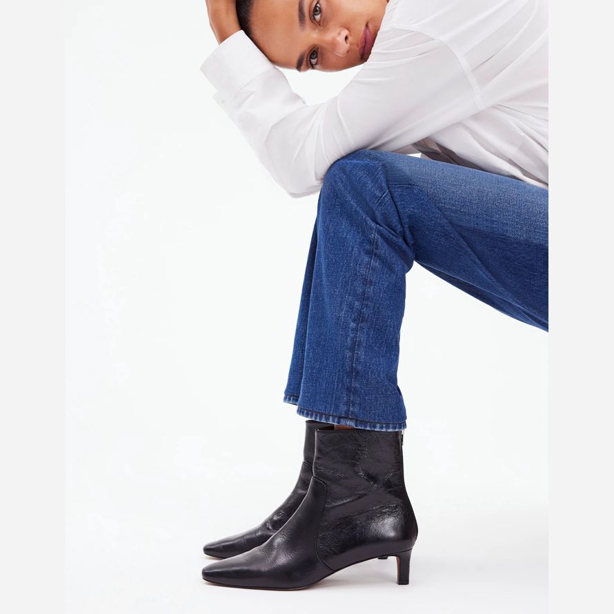 black madewell the dimes kitten-heel womens boots
