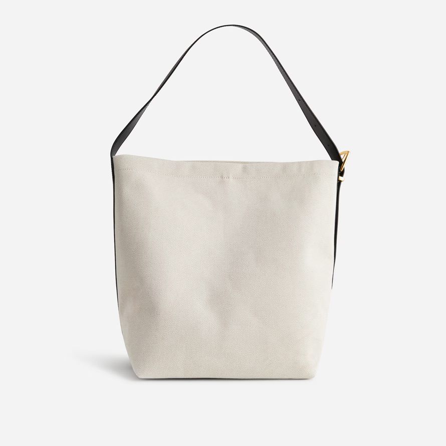 madewell the essential extra-large tote womens bucket bag white
