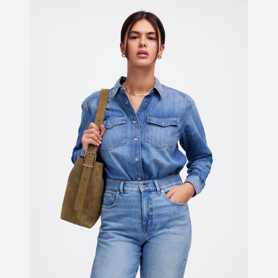 olive womens madewell the essential medium tote bucket bag
