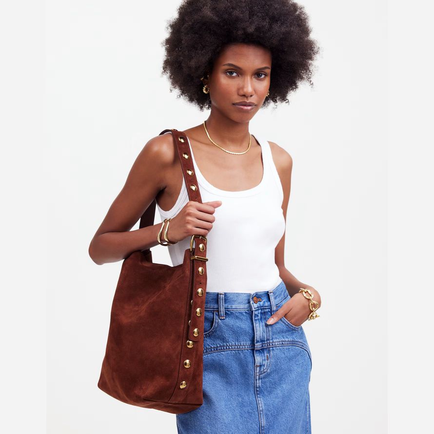 brown womens madewell the essential tote bucket bag