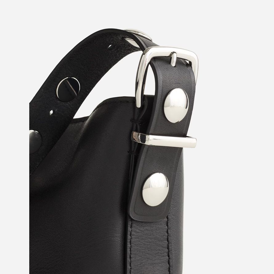 womens madewell the essential micro tote bucket bag black