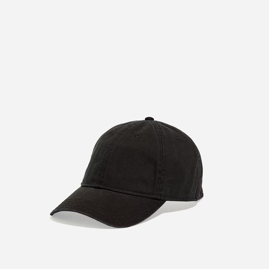 womens madewell organic cotton broken baseball cap black