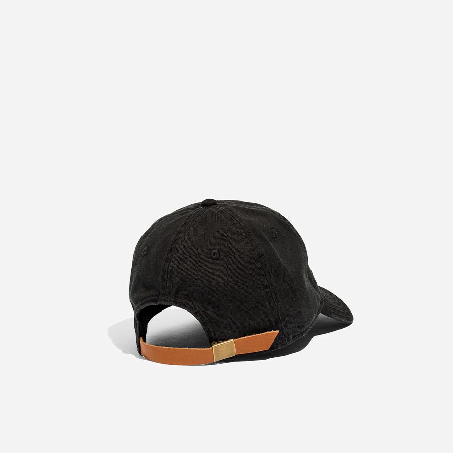 womens madewell organic cotton broken baseball cap black